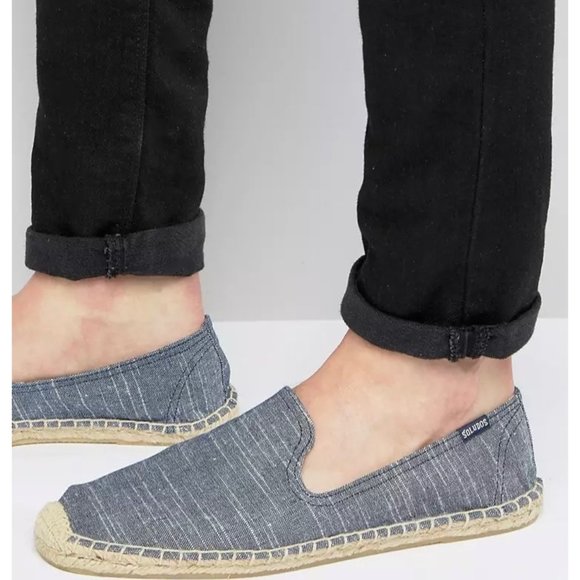 Other - Soludos Men’s Chambray Linen Slip On Espadrilles Sz10